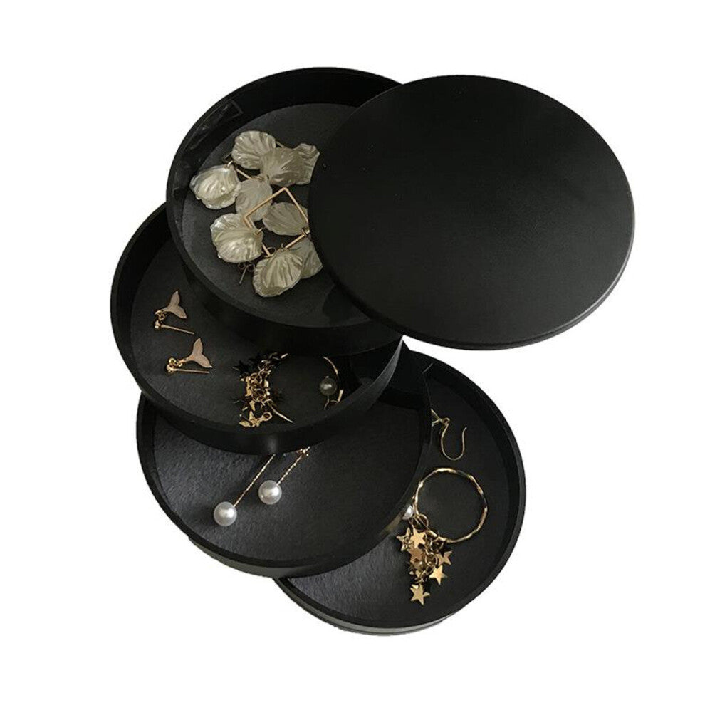 360 Multi-Layer Earring Ring Jewelry Display Storage Box Case Desktop Organizer