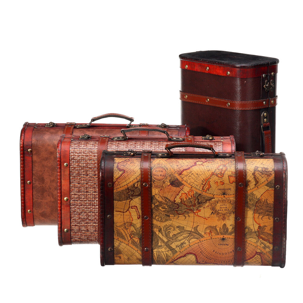 Vintage Storage Box Jewellery Cufflinks Ring Trinket Holder Bag Retro Gift Case