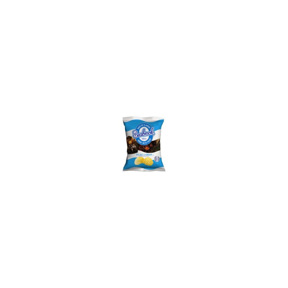 Seabrook Crinkle Crisps Sea Salt and Vinegar Flavour 31.8g Gluten Free (32 x 31.8g)