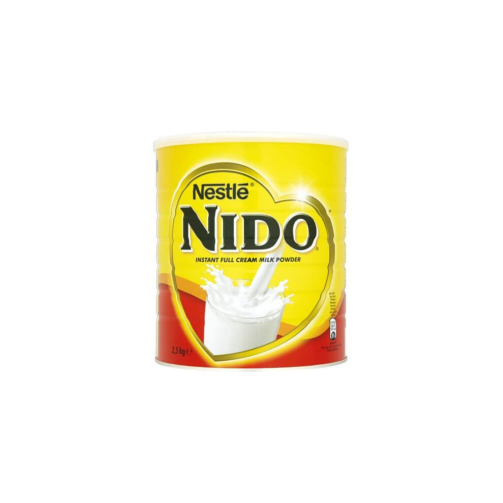 Nido Instant Full Cream Milk Powder 2.5kg Tin - Whole Milk Substitute for Tea & Coffee, Enriched with Vitamins