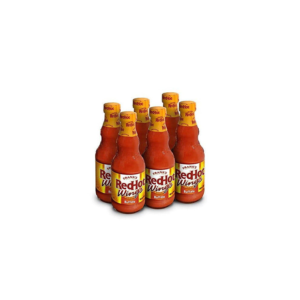 RedHot Buffalo Wings Sauce 148 ML | Pack of 6 | Hot Chilli Sauce | Vegan & Non-Vegan Cuisine | Perfect for Chicken Wings, Burritos & Fajitas |No