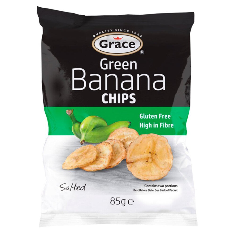 Grace Green Banana Chips Salted 85g ( Pack of 9 )