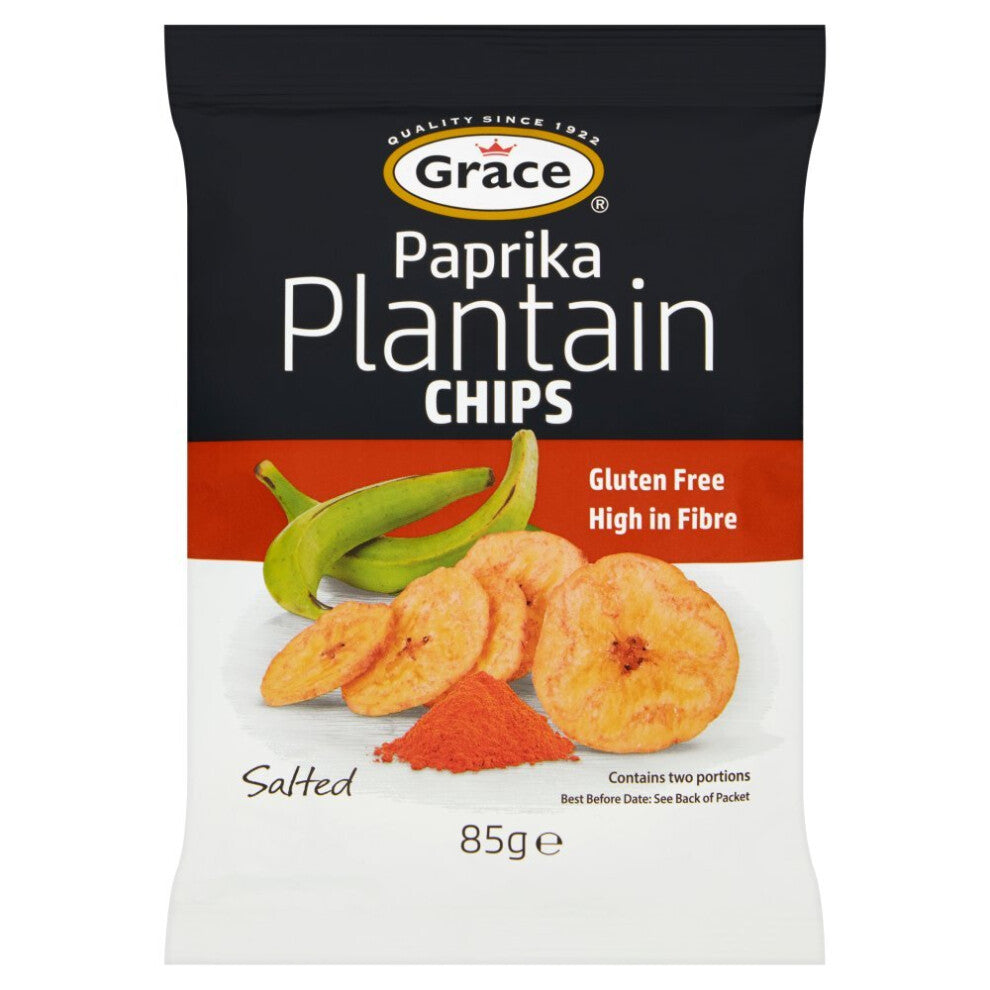 Grace Paprika Plantain Chips 85g ( pack of 9 )