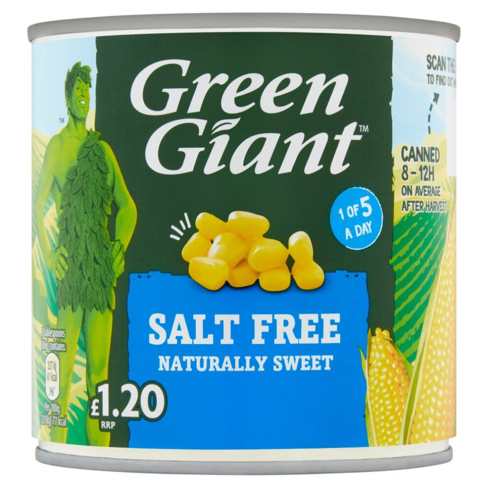 Green Giant Salt Free 340g ( pack of 12 )
