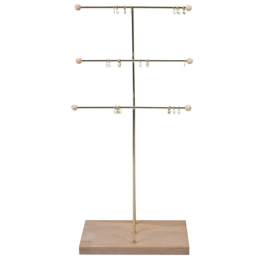 Metal 3 Tier Tabletop Bracelet Necklace Jewelry Necklace Organizer Display Tree Jewelry Holder Jewe