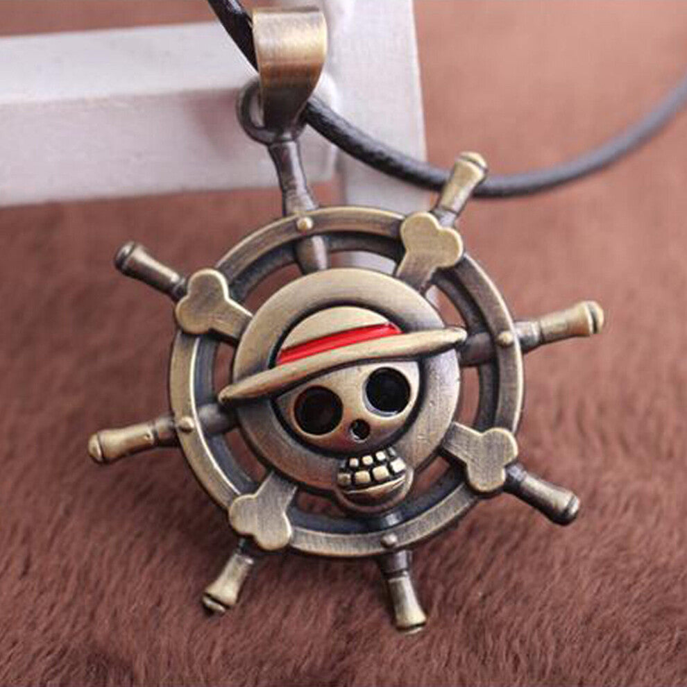 (Necklace) New Cosplay Anime One Piece Luffys Straw Hat Metal Pendant  Necklacebracelet
