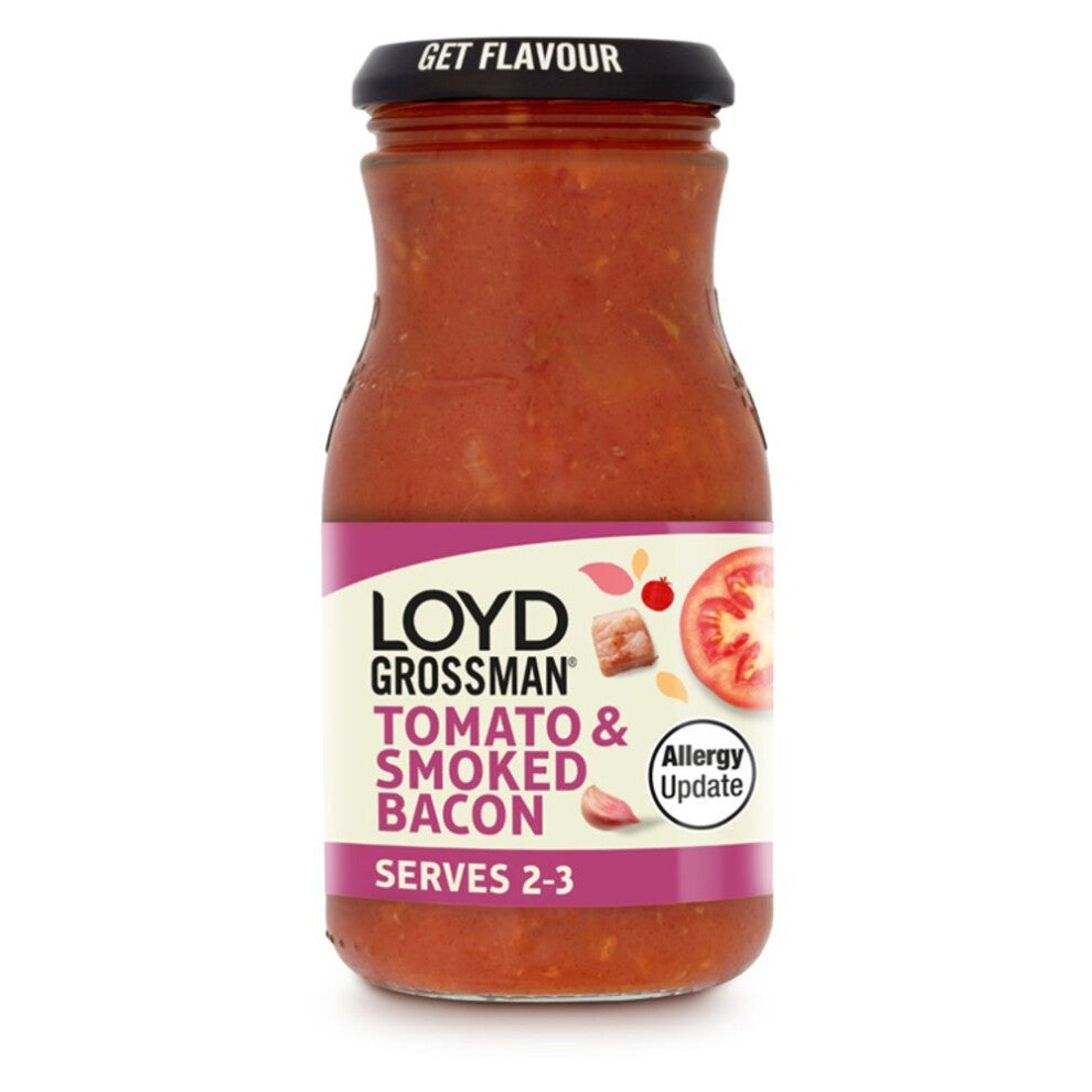 Loyd Grossman Tomato & Smoked Bacon Pasta Sauce 350g ( Pack of 6 )