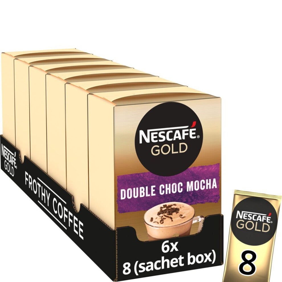 Nescafe Gold Double Choc Mocha InstantCoffee 8x20.9g(167.2g)(pack of6)