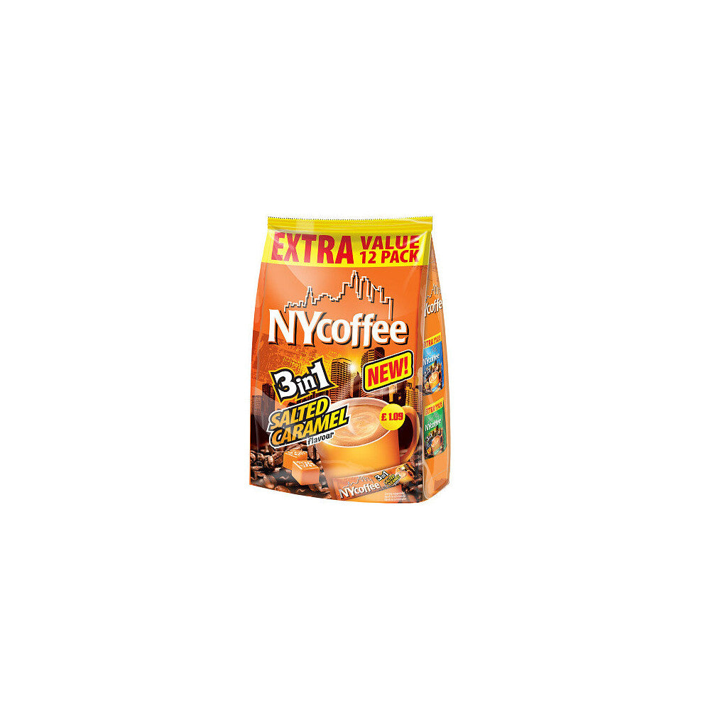 NYCoffee Salted Caramel 3in1 ExtraValue Pack12Sachets 204g(pack of 10)