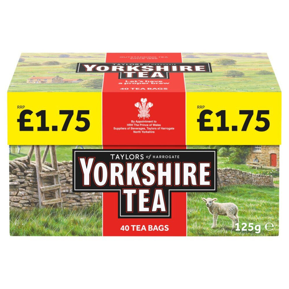 Taylors of Harrogate Yorkshire Tea 40 Tea Bags 125g ( pack of 5 )