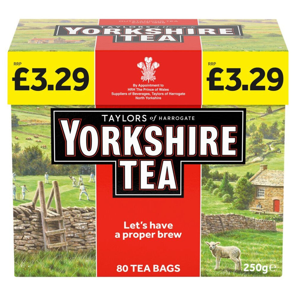 Taylors of Harrogate Yorkshire Tea 80 Tea Bags 250g ( Pack of 5 )