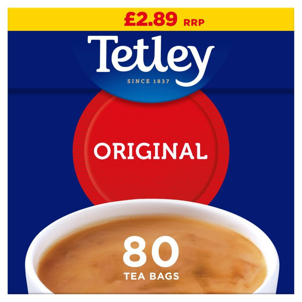 Tetley Original 80 Tea Bags 250g ( pack of 6 )