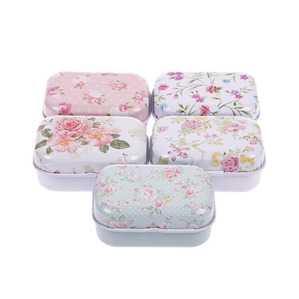 1Pc Small Size Metal Storage Box Mini Tin Jewelry Storage Box Zakka Girl Favor Household Lovely Iron Box
