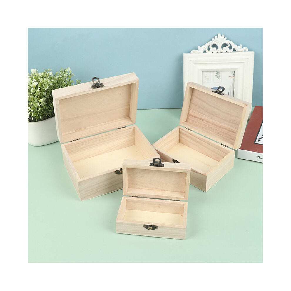 1 Piece Wooden Desktop Ornament Jewelry Box Multifunction Storage Container With Lid