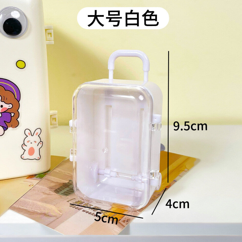 Creative mini luggage case storage box movable luggage jewelry storage box desktop organizer candy box