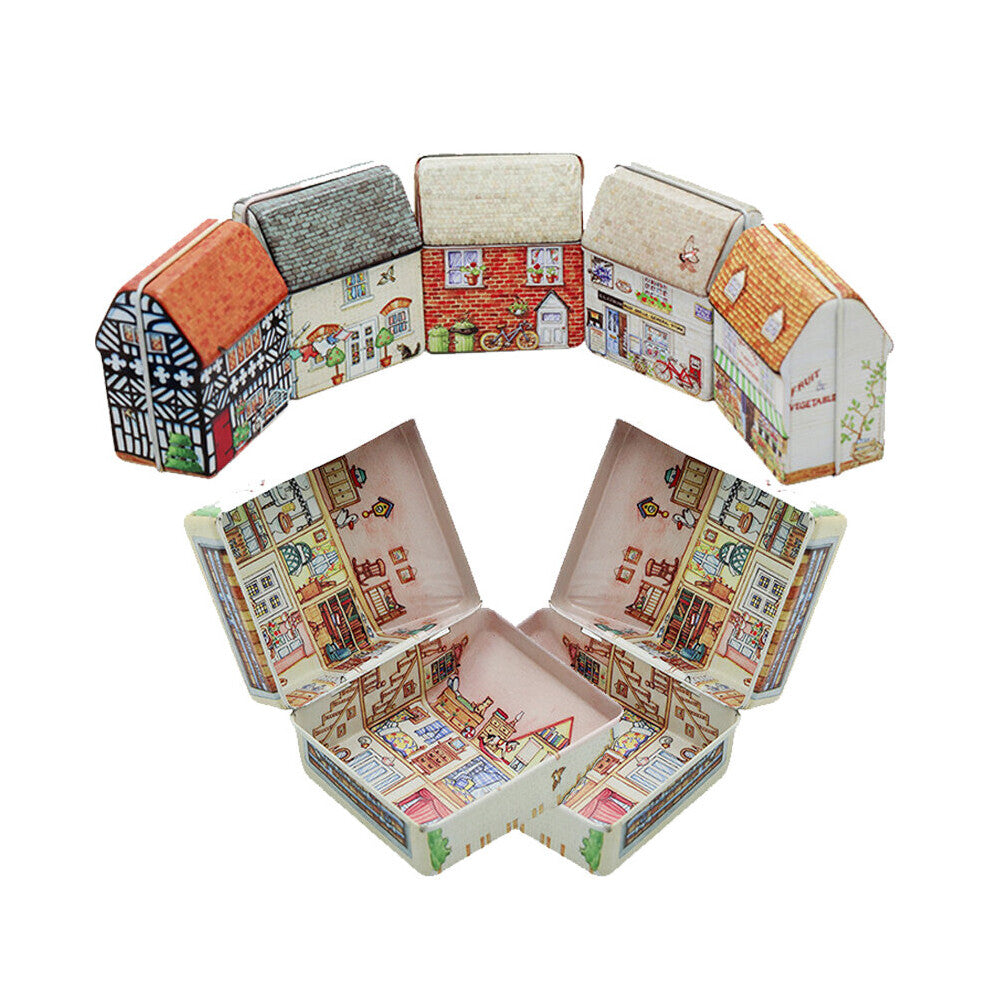 Retro Tin Box Lock Storage Desktop Cosmetics Storage Household Jewelry Small Storage Box ChildrenS Metal Container