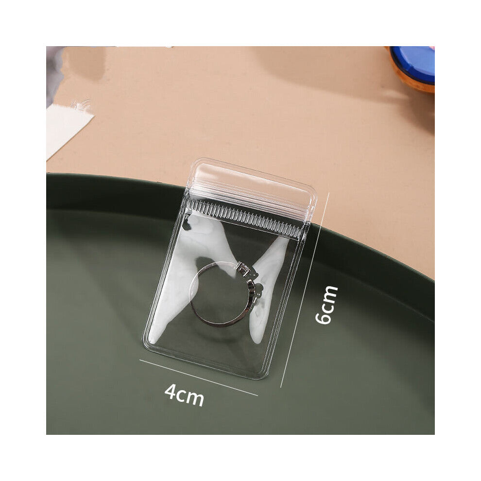 10PC Anti-oxidation Jewelry Storage Bag Desktop Drawer Organizer Transparent Necklace Bracelet Ring Holder Ziplock Bag Storage