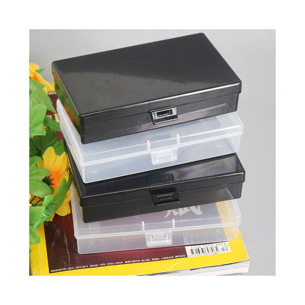Transparent Plastic Storage Box Rectangle Organizer Stickers Box Desktop Container Snap Dustproof Durable Jewelry Storage Case