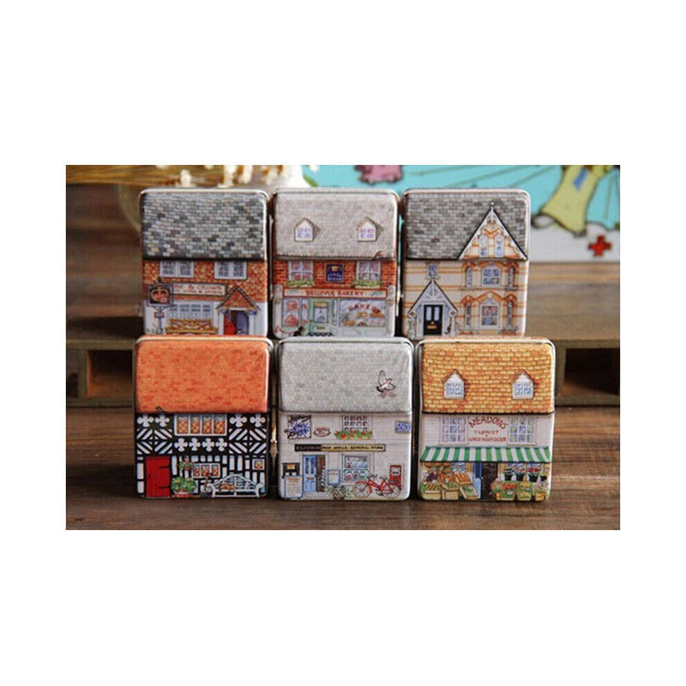 Kid Gift Metal Container Mini Full Painting Tin Box Locker Storage Desktop Cosmetic Storage Home Jewelry Storage Boxes