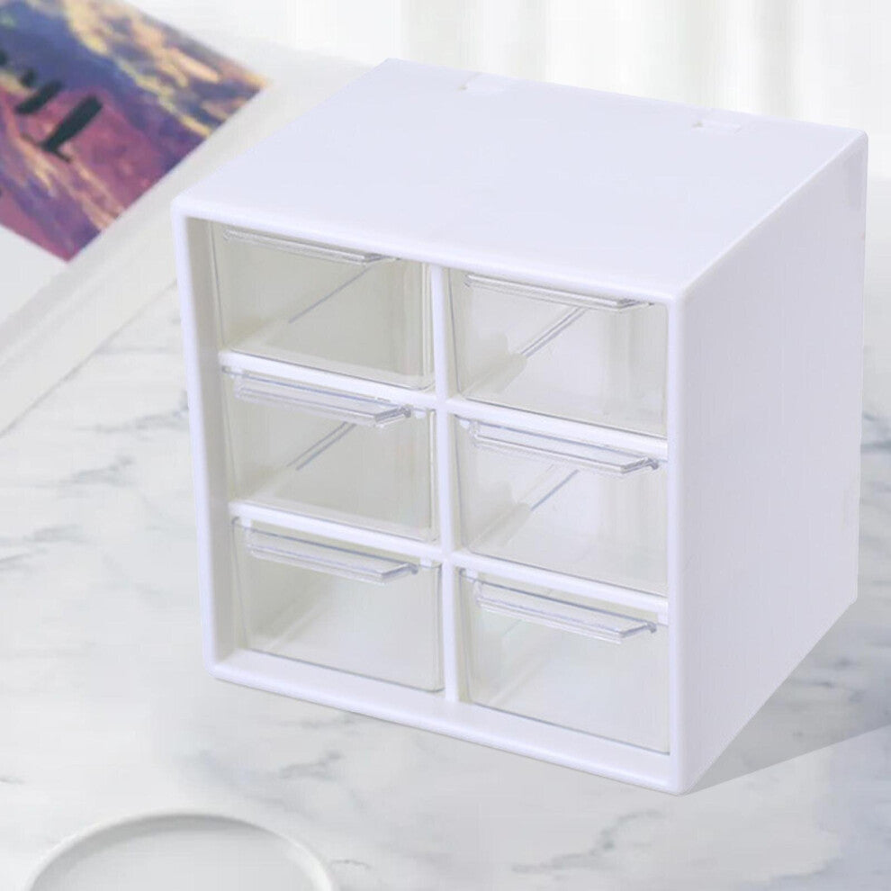 Desktop Storage Box with Drawer Dustproof Drawer Box Desktop Container for Jewelry Cosmetics Stationery Home Office Dresser