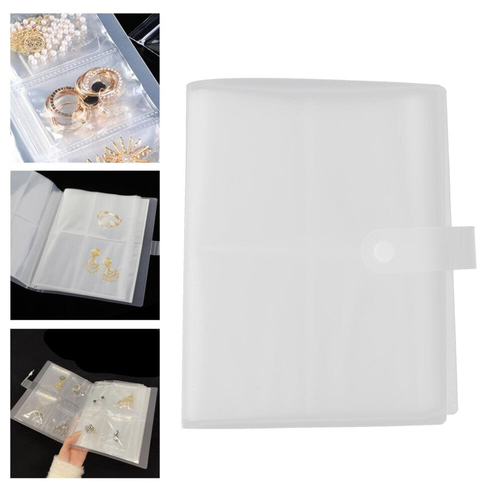 Portable Transparent Jewelry Storage Book with Pockets 160 Slots PP Holders Bags Holder Case for Necklace Earrings Rings