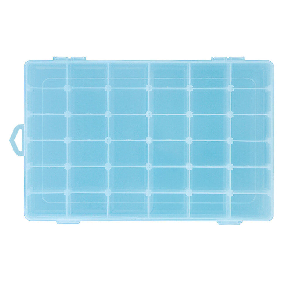 Adjustable 36 Compartment Plastic Transparent Storage Box Women Portable Jewelry Earring Ring Case Household Organizer Boxes