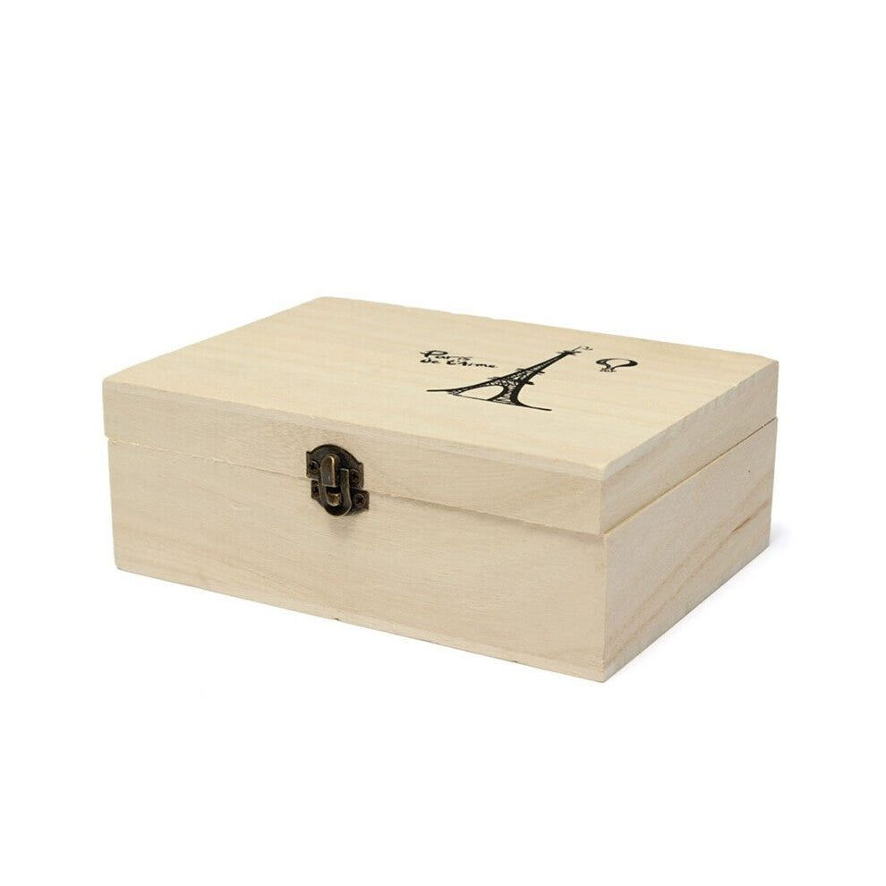 Vol Wood Jewelry Box Tool Box Desktop Natural Wood Clamshell Storage Box Home Decor Postcard Storage Box TW086