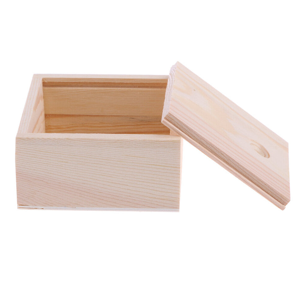 Small Plain Wooden Jewellery Box Container Small Gadgets Gift Organizer Wood