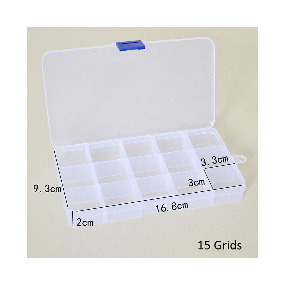 Makeup Organizer Storage Case Plastic Multifunction Detachable Jewelry Boxes 8-15 Grids Desktop Storage Box Pills Container