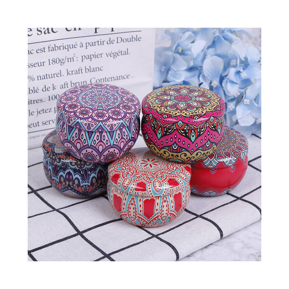 1pc Retro Floral Tin Can Lovely Mini Gift Jewelry Tin Box Cookie Candy Tea Storage Box Candy Gift Case