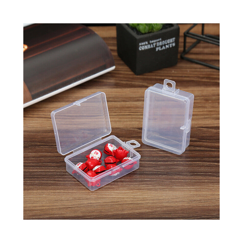 1*Plastic Storage Box Jewelry Bead Gadget Container Portable Table Organizer Clear Jewelry Box Travel Jewelry Case Home Storage