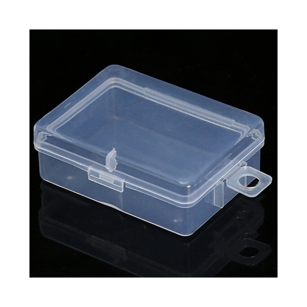 Plastic Storage Box Jewelry Bead Gadget Container Portable Table Organizer Clear For Earrings Rings Beads Collecting Small Items
