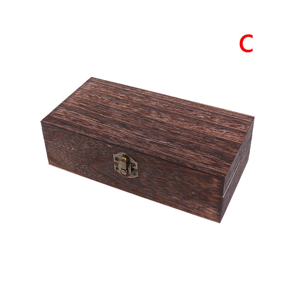Wood Box Desktop Retro Clamshell Jewelry Storage Hand Decoration Wooden Box Storage Containers Jewlery Organizer Household