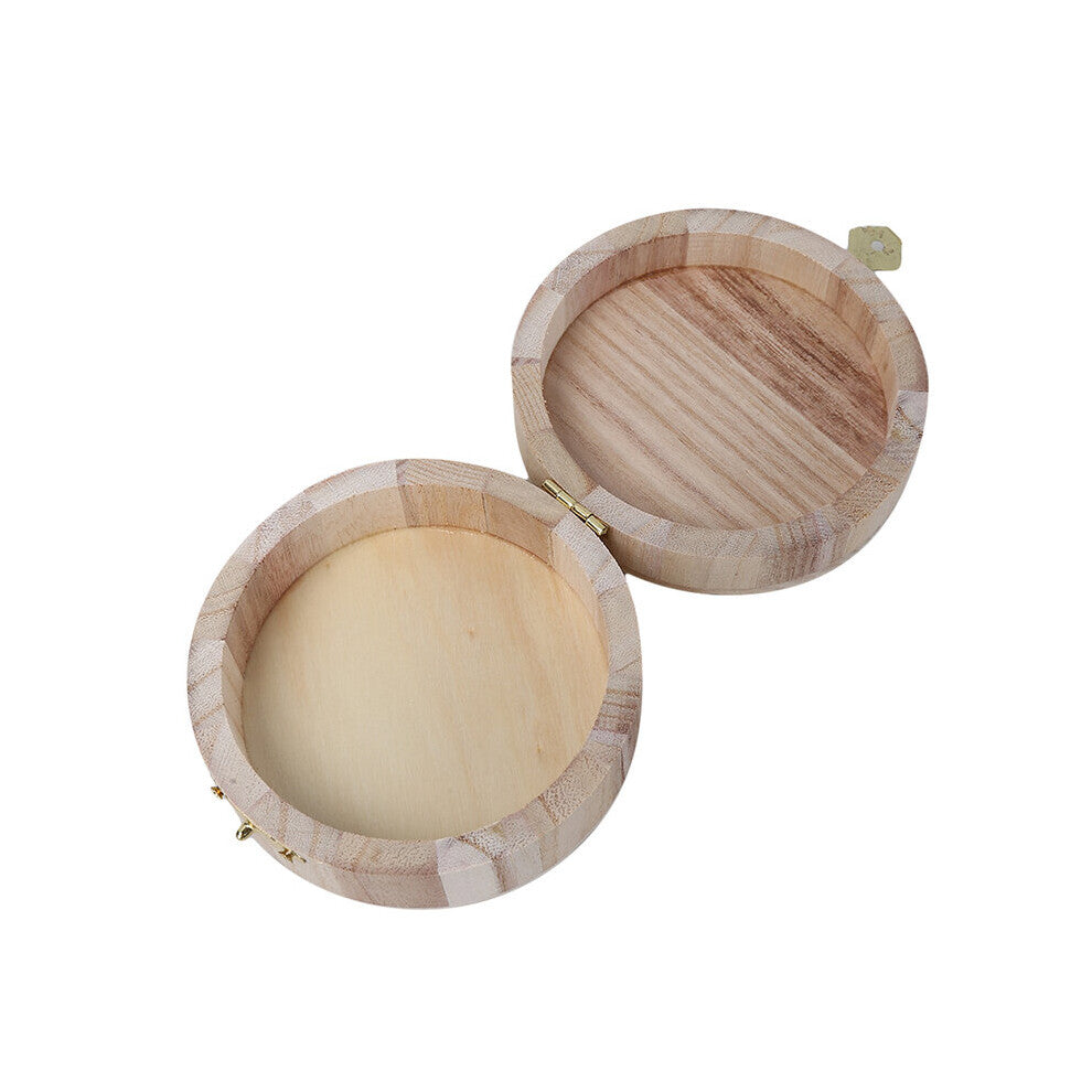 Wooden Crafts Jewelry Storage Box Wood Mud Base Case Art Decor Kids DIY Toys