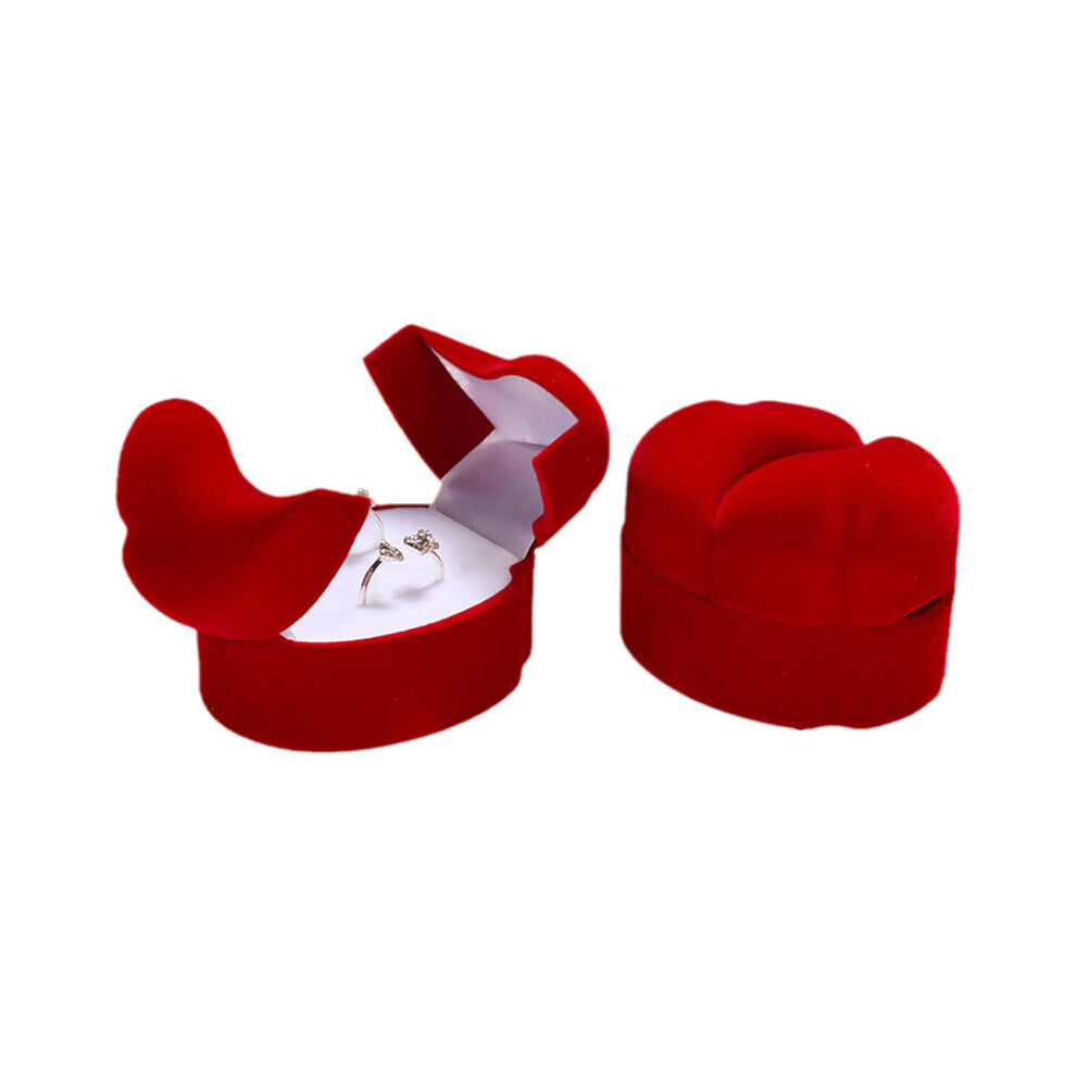 Double Open Jewelry Box Velvet Engagement Ring Box Wedding Ring&necklace&Earring Gift Boxes