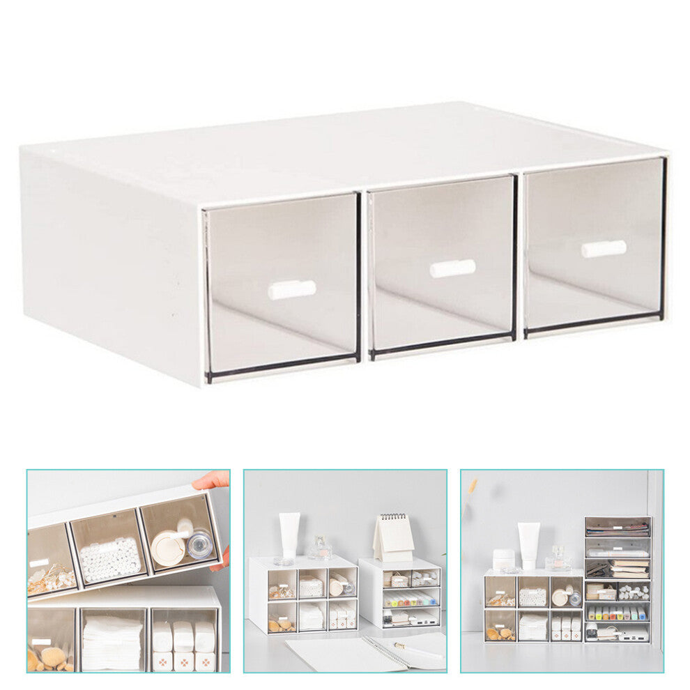 Storage Organizer Box Makeup Drawersdesktop Jewelry Holder Clear Container Deskvanity Display Brushsmall Craft Boxes