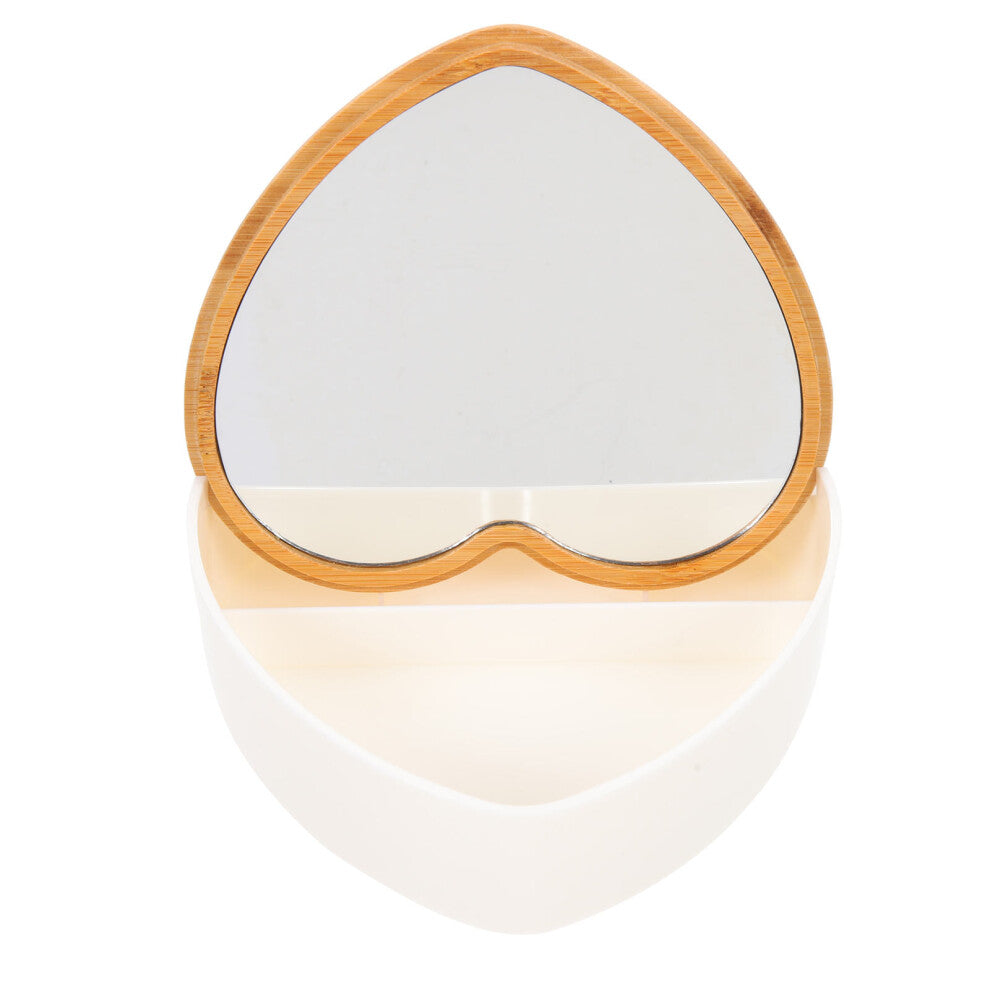 Jewelry Box Case Storage Mirror Heart Organizerearring Trinket Boxesholder Travel Girls Desktop Container Vintagewatch Cases