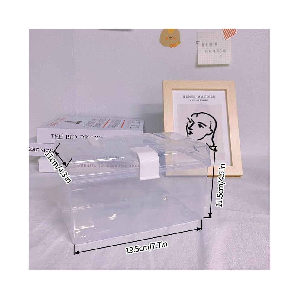 Portable Storage Box Plastic Sundries Storage Boxes Desktop Student Girls Jewelry Box Small First Aid Storage Case with Handle