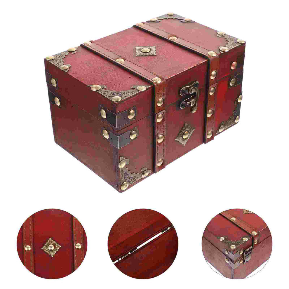 Box Jewelry Organizer Necklace Vintage Earring Holderlock Decorbedroomstorageboxes Ring Lockable Items Locking Wood Jewellery