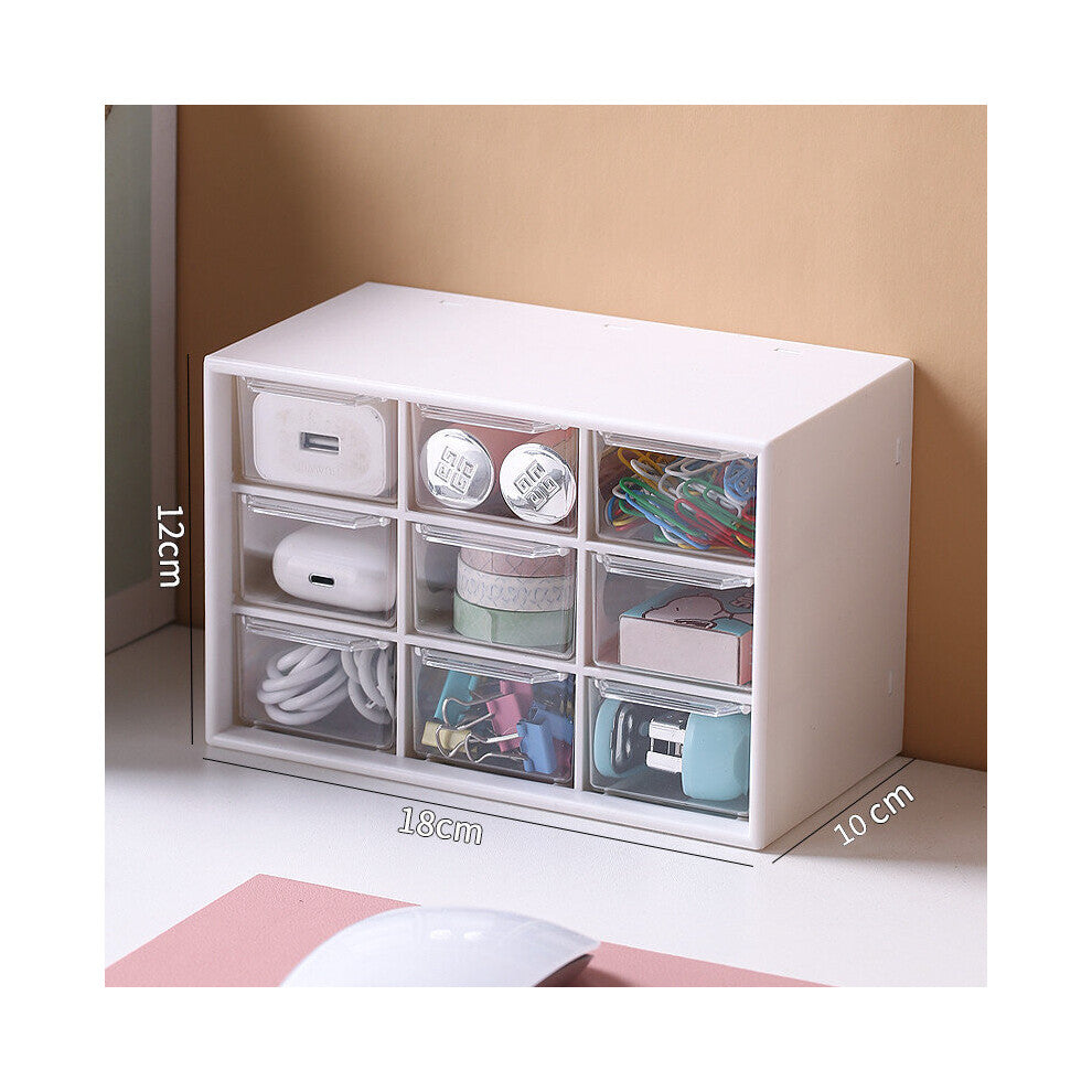 9 Grids Plastic Cosmetic Organizer Box Dustproof Ornaments Storage Case Desktop Jewelry Display Box for Rings Earrings Necklace