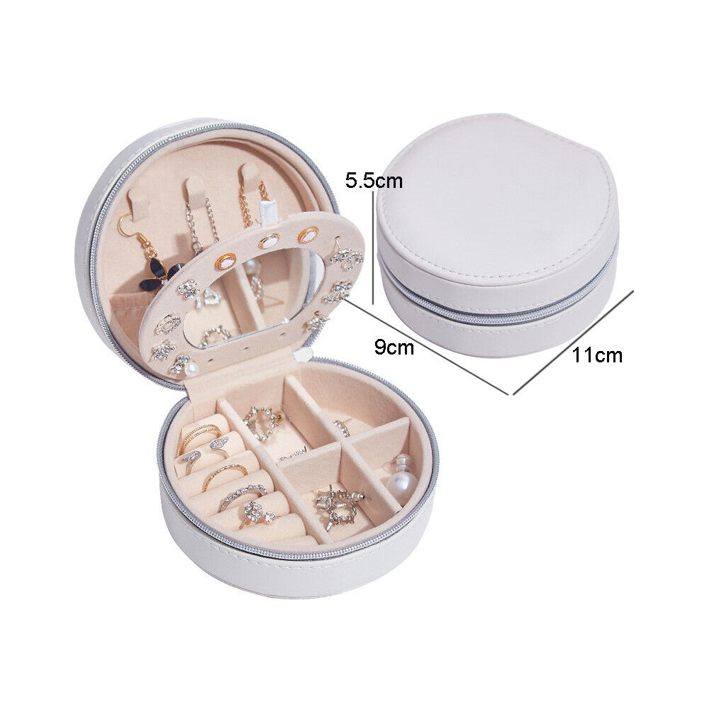 PU Storage Boxes Creative Home Furnishing Oval Earrings Jewelry Boxes Room Portable Jewelry Storage Containers Household Items