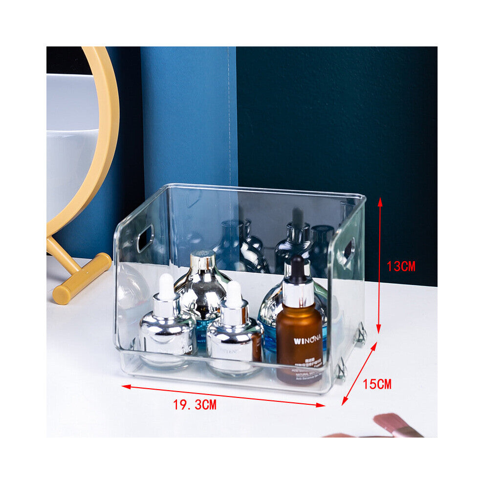 1Pcs Transparent Jewelry Cosmetic Storage Box Bedroom Desktop Makeup Earrings Organizer