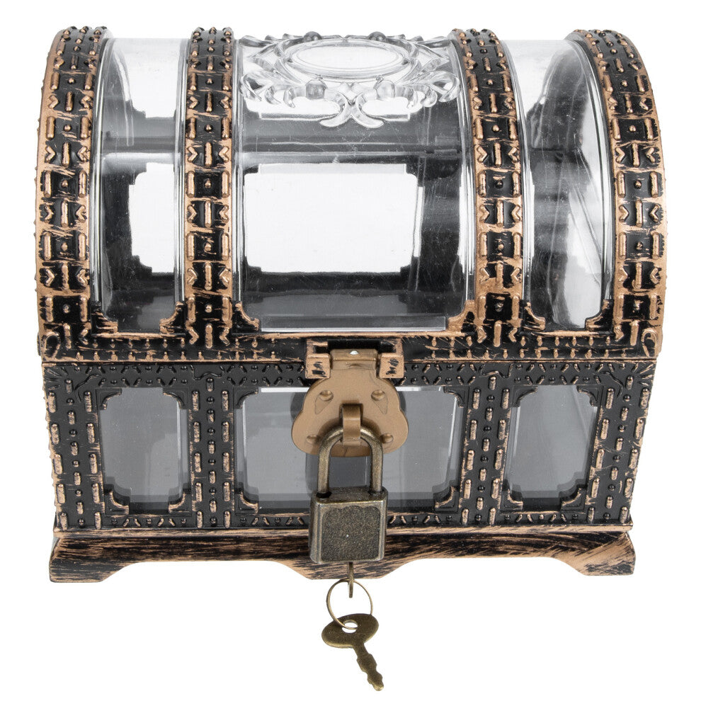 Treasure Boxpirate Jewelry Storagekids Transparentvintage Toy Trinketcase Cosplay Keepsake Clear Partychild Bank Container