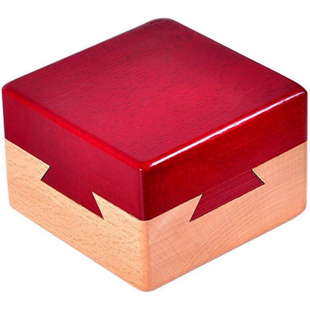 Impossible Dovetail Box Mini 3D Brain Teaser Wooden Magic Drawers Gift Jewelery Box Puzzle Toy