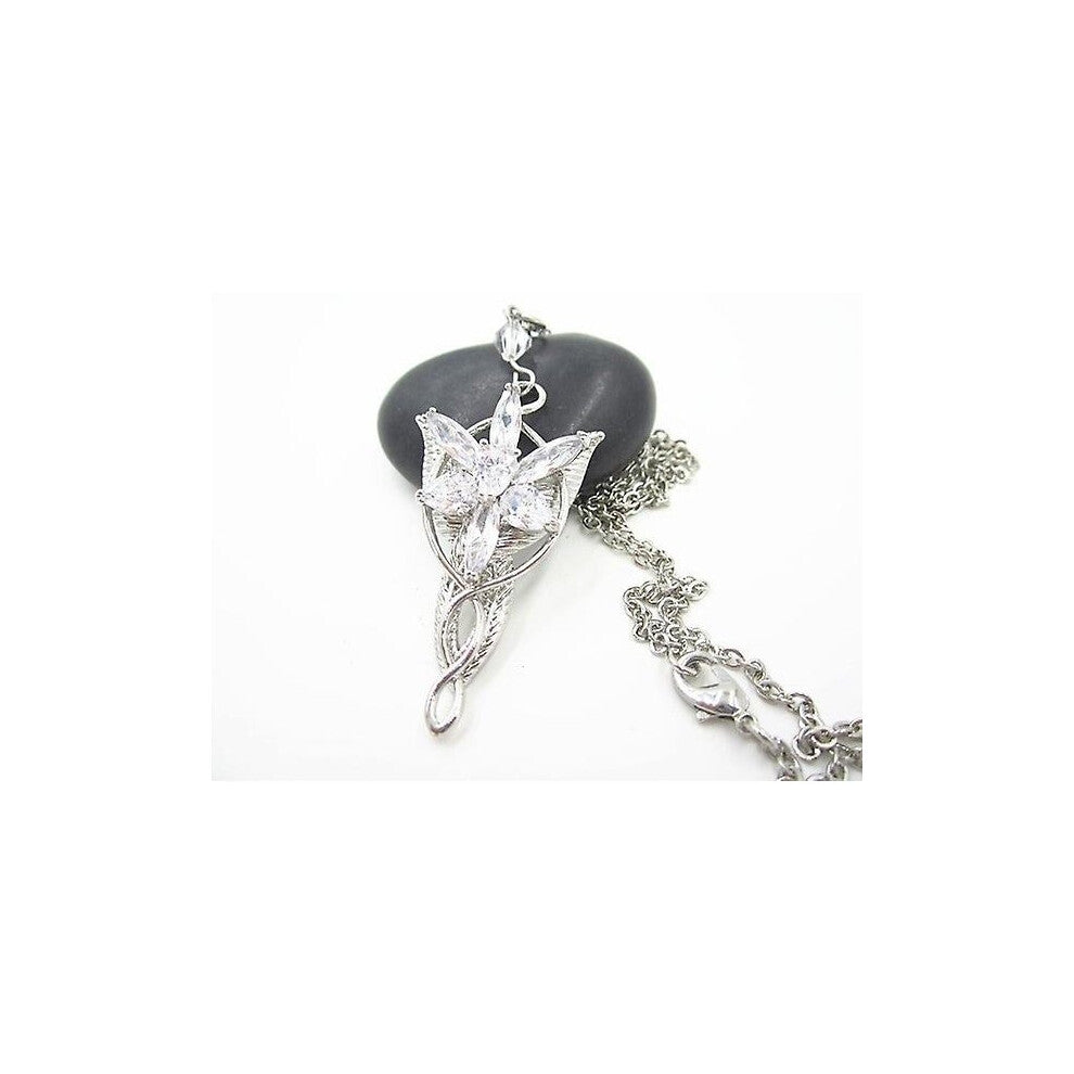 Arwen Evenstar Necklace- 7pcs Natural Zircon Lord Of The Rings(color: Silver)
