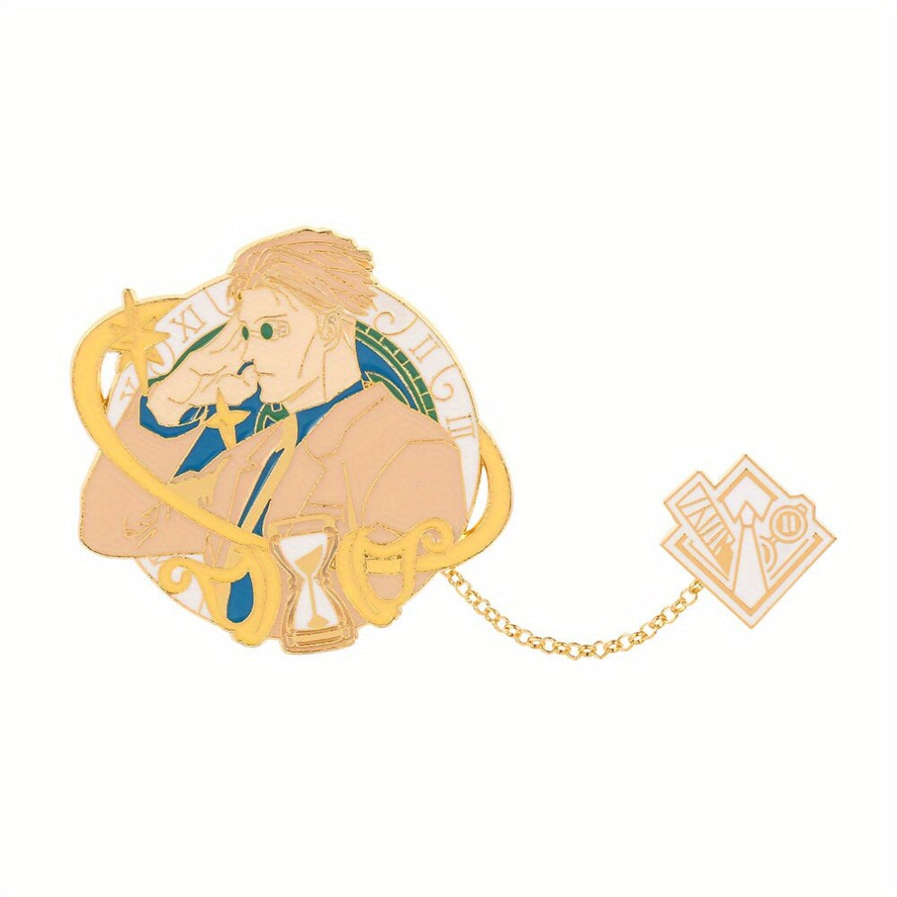 Anime Peripheral Tassel Brooch Metal Enamel Lapel PinBackpack Clothing Hat Brooch Pin Jewelry