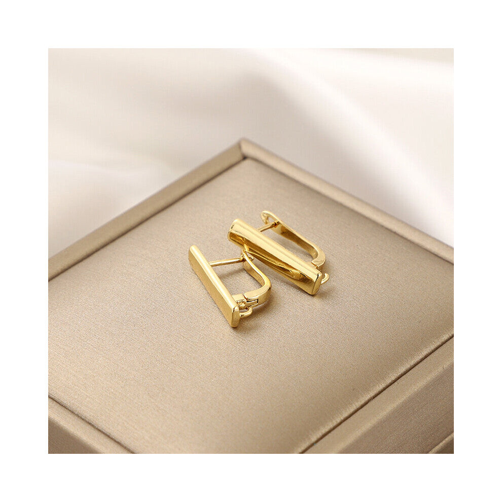 1 Pair Girls Geometric Glossy Earrings Creative Personality Banquet Party Jewelry Accessories For Birthday Gift Gift For Family Friends