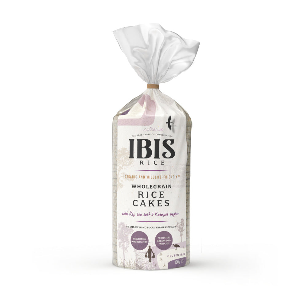 Ibis Rice Organic Rice Cakes Salt & Pepper 130g (Pack of 12)