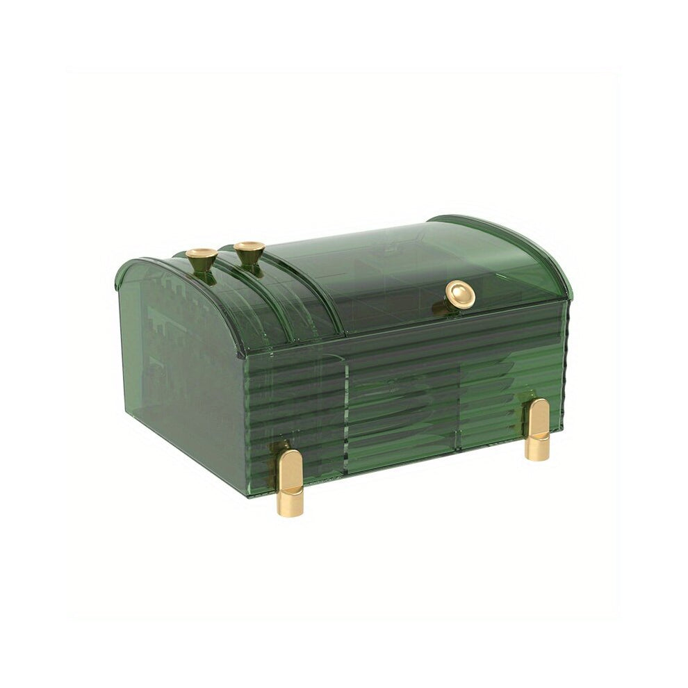 Clear Jewelry Box Case For Bracelets Rings & Earring Jewelry Organizer Box Multifunctional Desktop Large Capacity Anti Dust Jewelry Storage Box