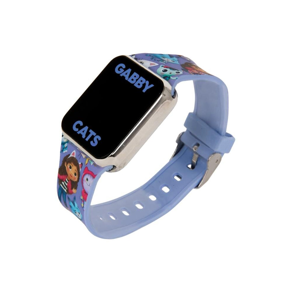 Nickelodeon 870431 Gabbys Dollhouse Kids Interchangeable Strap LCD Watch Set, Purple